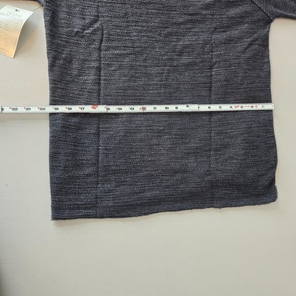 Trade Heritage Hooded Sweatshirt Women's S Charcoal Raw Hems Pullover NWT - Picture 13 of 16